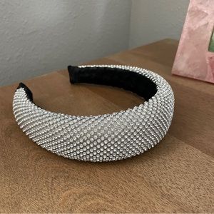 Zara Embellished Silver Crystal Headband